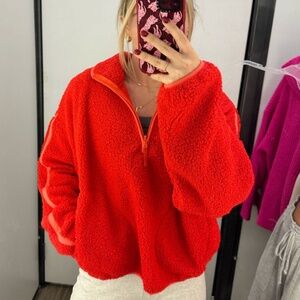 Old Navy Crop Sherpa Quarter Zip